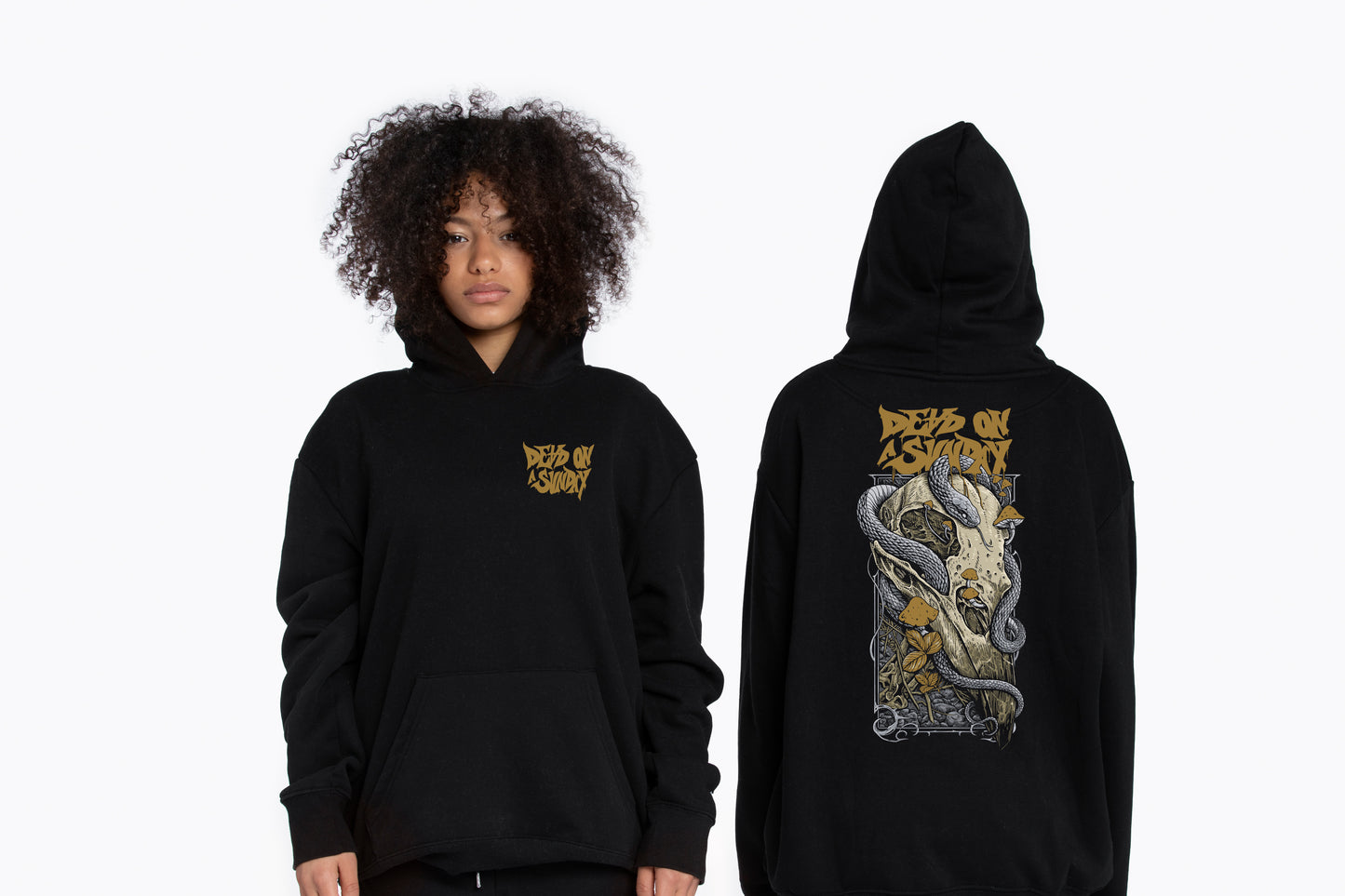 Raven Skull Pullover Hoodie